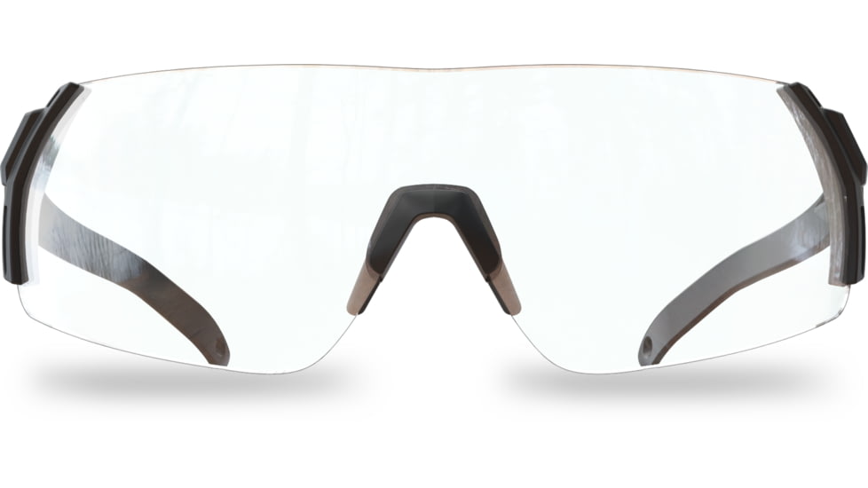 Edge Eyewear Urgent Fury Shooting Glasses, Black Frame, Clear Vapor Shield Lenses, Standard, UF11VS