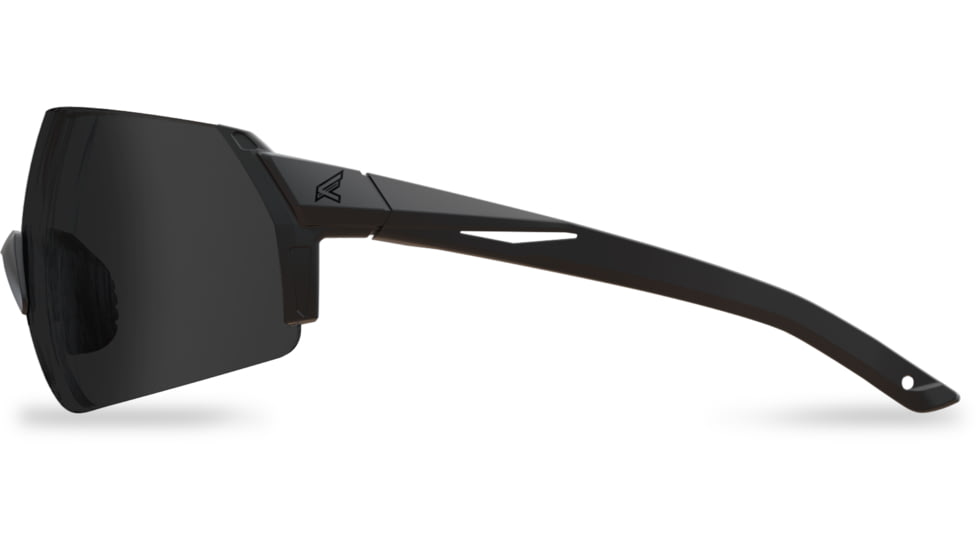 Edge Eyewear Urgent Fury Shooting Glasses, Black Frame, Polarized Smoke Vapor Shield Lenses, Standard, UF16PVS