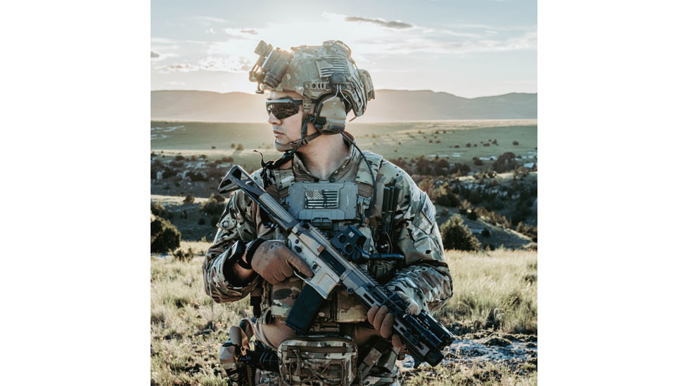 Edge Eyewear Urgent Fury Shooting Glasses, Black Frame, Polarized Smoke Vapor Shield Lenses, Standard, UF16PVS