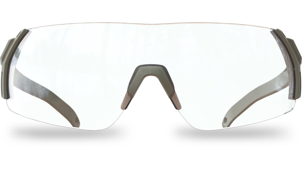 Edge Eyewear Urgent Fury Shooting Glasses, Conifer Green Frame, Clear Vapor Shield Lenses, Standard, UF31VS