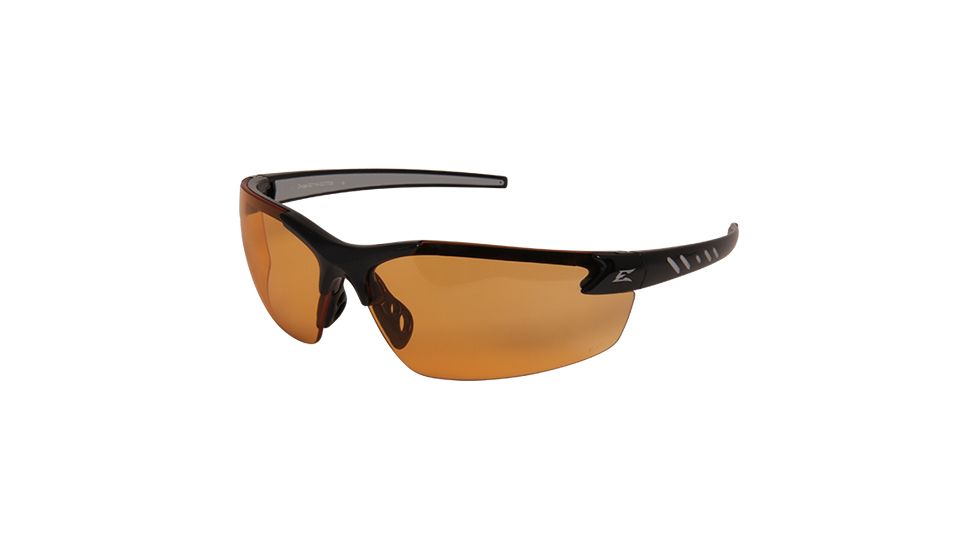Edge Eyewear Zorge G2 Safety Glasses Black Frame / Amber Lenses, Universal DZ114-G2