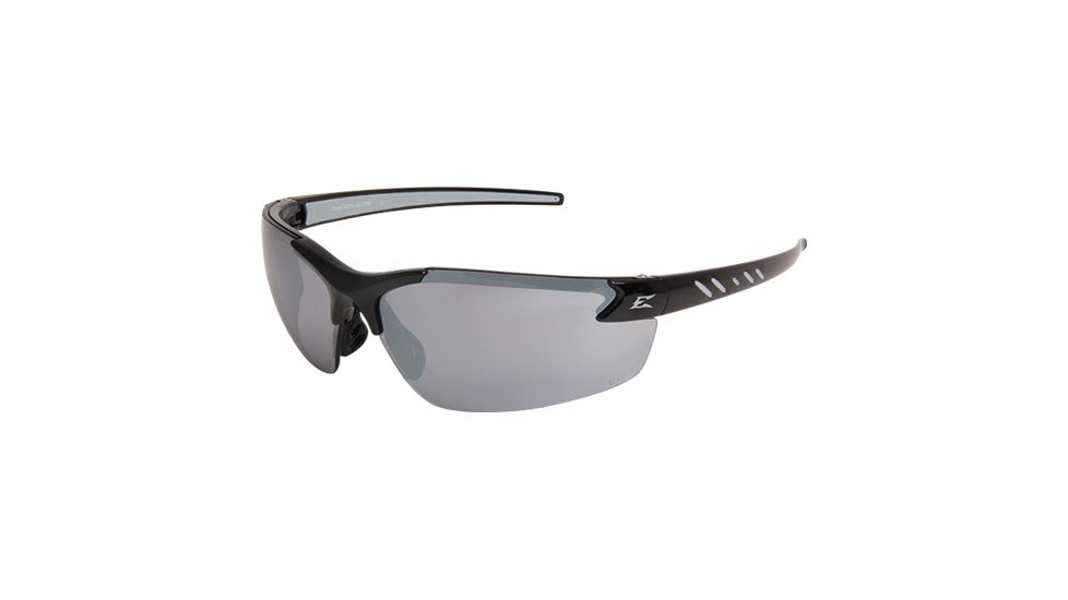 Edge Eyewear Zorge G2 Safety Glasses Black Frame / Silver Mirror Lenses, Universal DZ117-G2