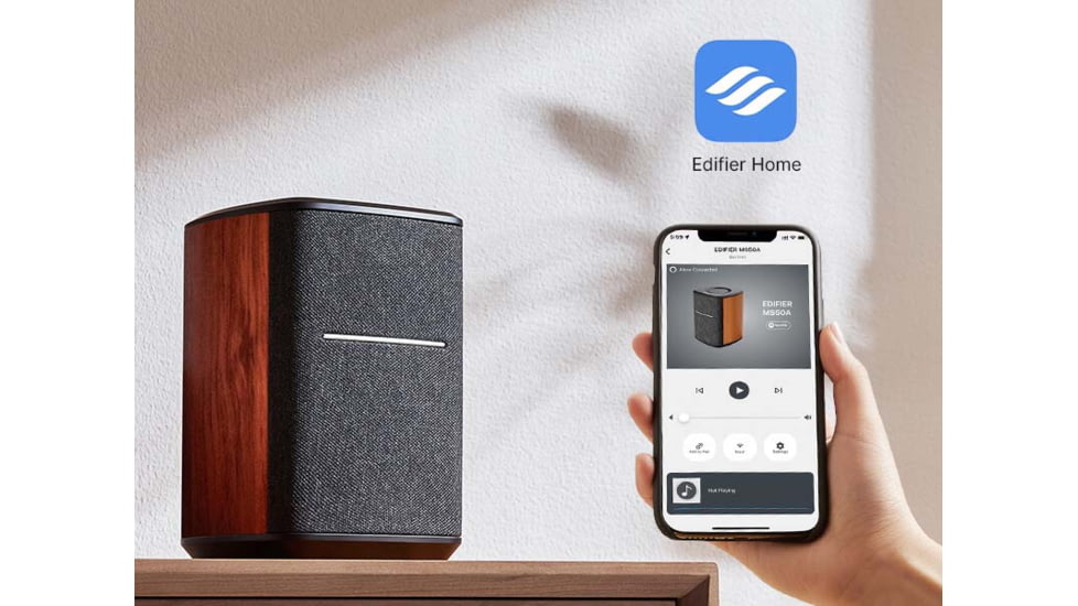 Edifier MS50A Tabletop Wi-Fi Speaker, Brown, 4005251
