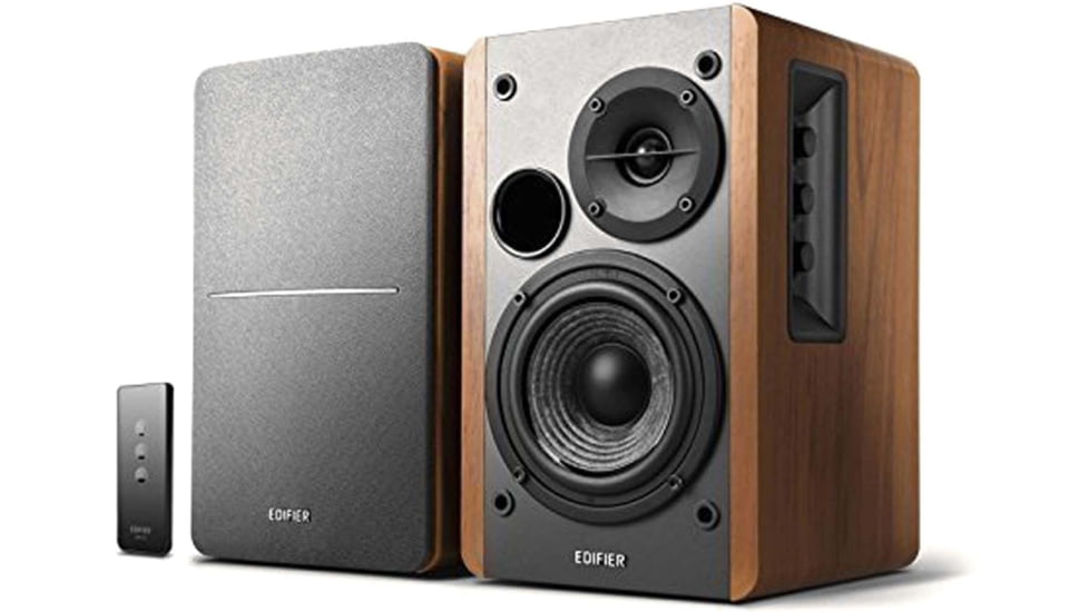 Edifier R1280T Powered Bookshelf Speakers, Brown, Medium, 4001345