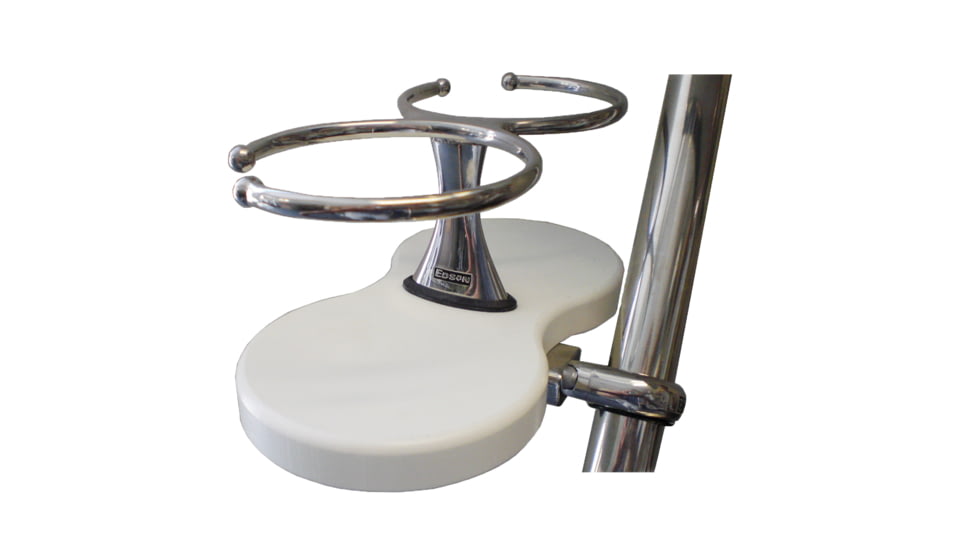 Edson Marine Clamp-On Drink Holder - Double - White Poly 66811