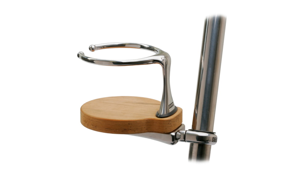 Edson Marine Clamp-On Drink Holder - Single - Teak 66808