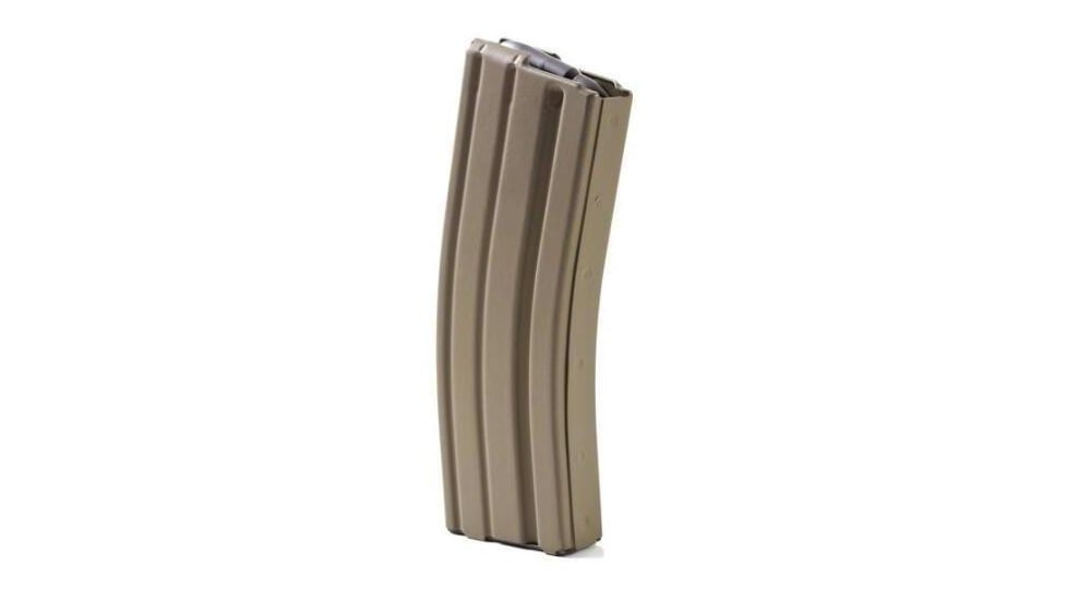 Ammunition Storage Components AR-15/M-16 30 Round Rifle Magazine, .223 Remington, Black Follower, Dark Earth Stainless Steel, 30-223-SS-FDE-B-ASC