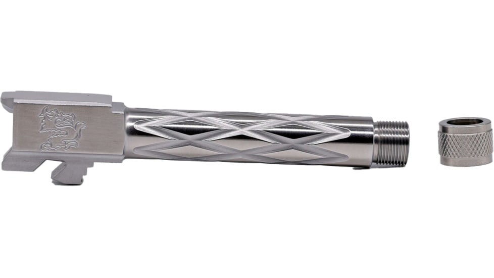 EFK Fire Dragon Glock 23/32 9mm Conversion, Threaded 1/2X28 RH, Diamond Fluted Polished Stainless, GK23/329CTHDFPS