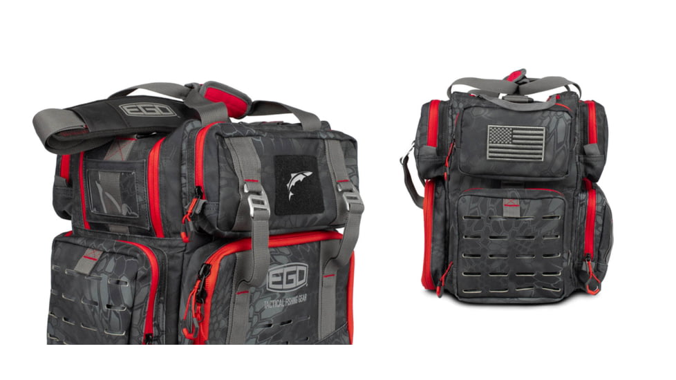 EGO Kryptek Tackle Box Bag w/ 4 tackle trays, Typhon, 75044