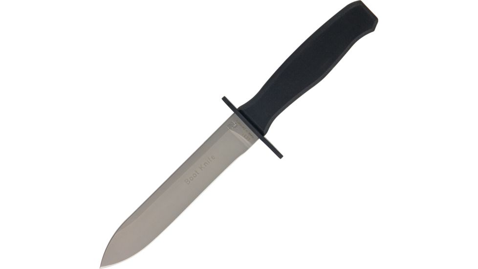 Eickhorn Solingen Boot Knife Black Handle Fixed Blade Knife, 5.625in, 1.4110 Steel, Gray, Black, G10 Handle EI825212
