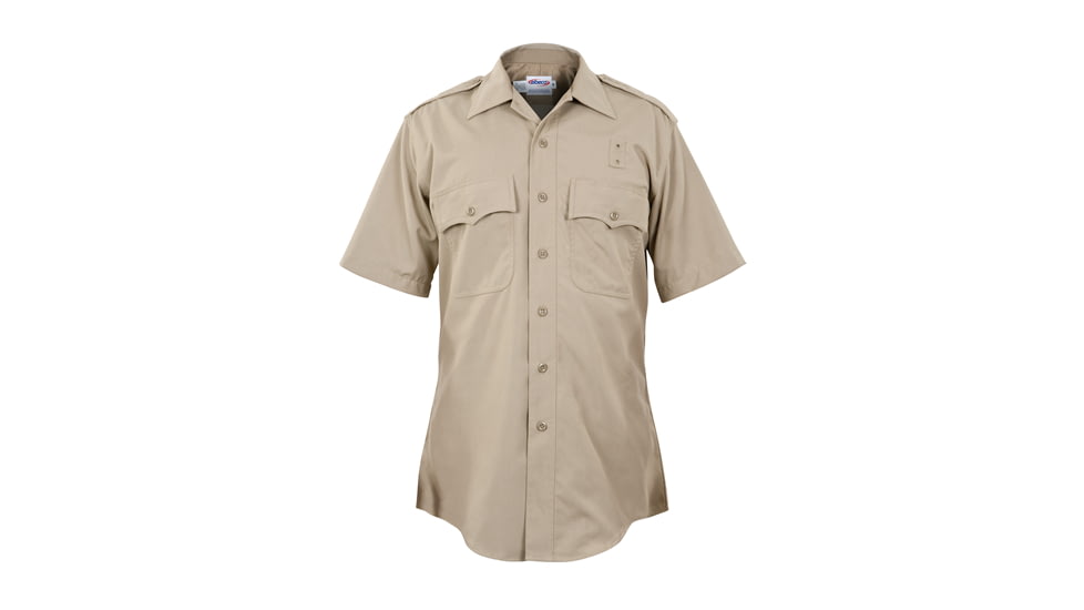 Elbeco California Highway Patrol Short Sleeve Poly/Rayon Shirt - Mens, 15 in, Tan, 248N-15