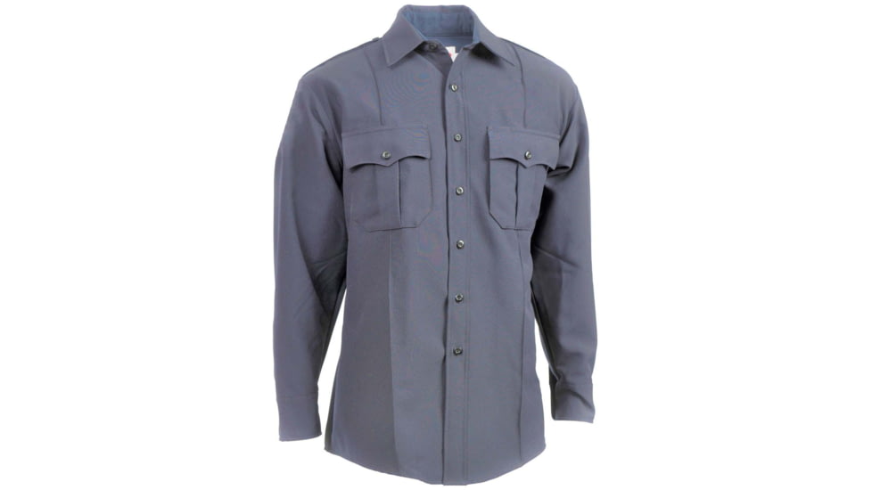 Elbeco TexTrop2 Long Sleeve Polyester Shirt - Men's, French Blue, 15 in, 33 in, Z319N+15-33