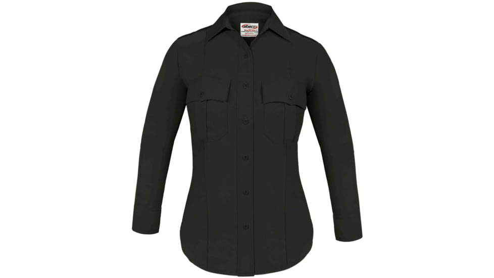 Elbeco TexTrop2 Long Sleeve Polyester Shirt - Women's, Black, 28 US, Z9320LCN+28