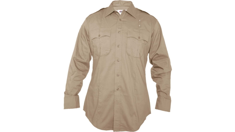 Elbeco Reflex Wc Long Sleeve Shirt-mens-tan, Khaki - 4462-175-37