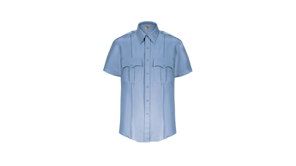 Elbeco TexTrop2 Short Sleeve Polyester Shirt - Men's, 17 in, Blue, Z3313N-17