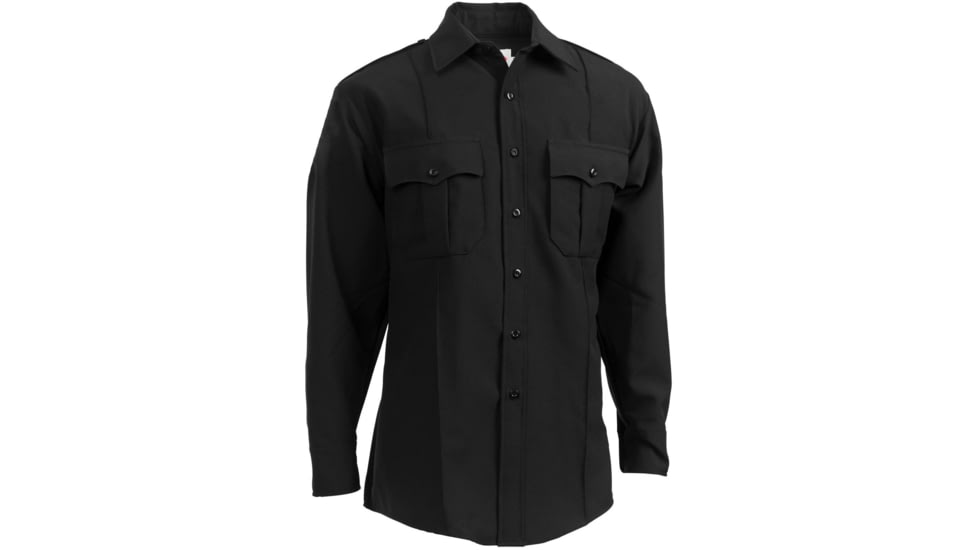 Elbeco Textrop2 Long Sleeve Shirt, Black - 320N-14-33