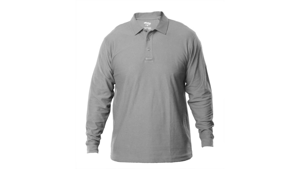 Elbeco Ufx Long Sleeve Comfort Polo, Gray - K6418-XS