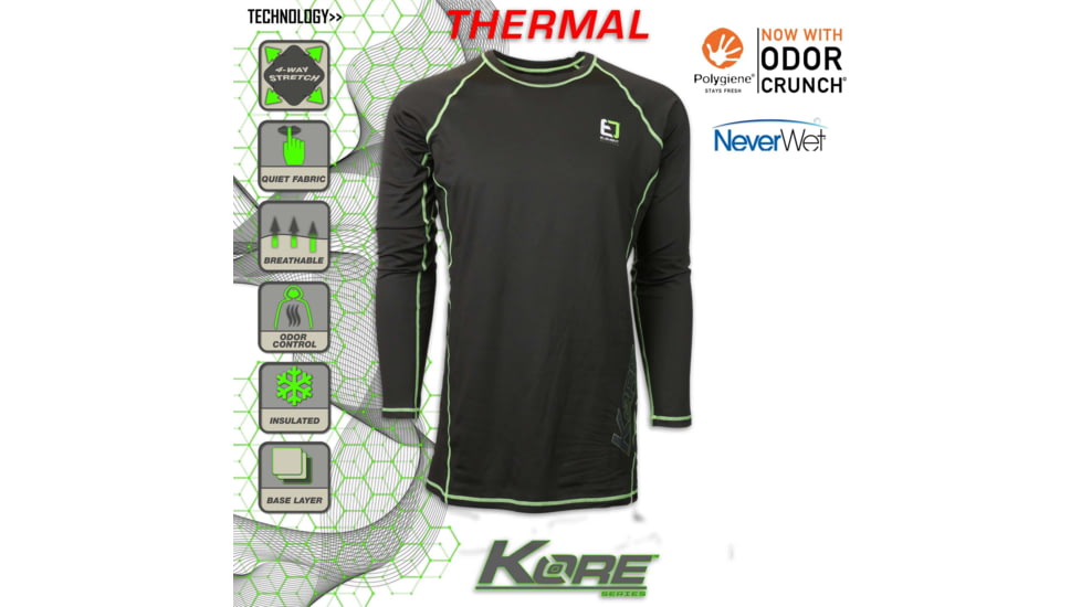 Element Outdoors Kore Series Arctic Thermal Long-Sleeve Shirt - Mens, BLACK, 4X-Large, KS-ATLS-4XL-BK