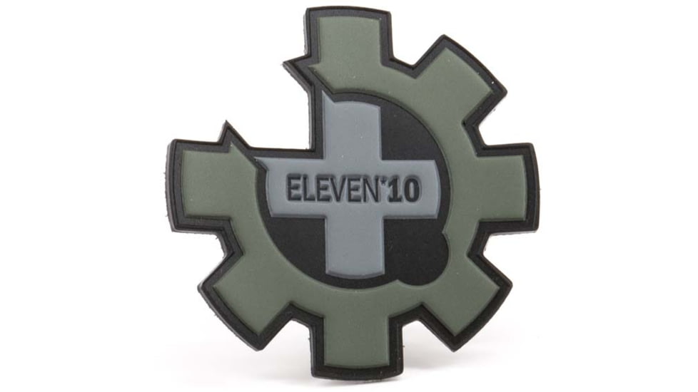 Eleven 10 Logo PVC Patch, Black, E10-LP-BLK
