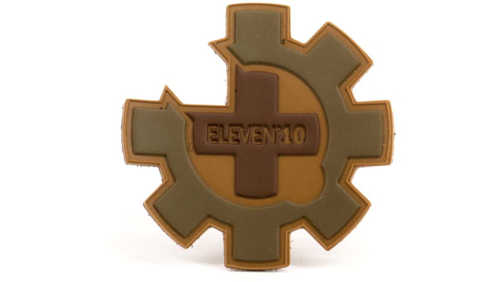 Eleven 10 Logo PVC Patch, FDE, E10-LP-FDE