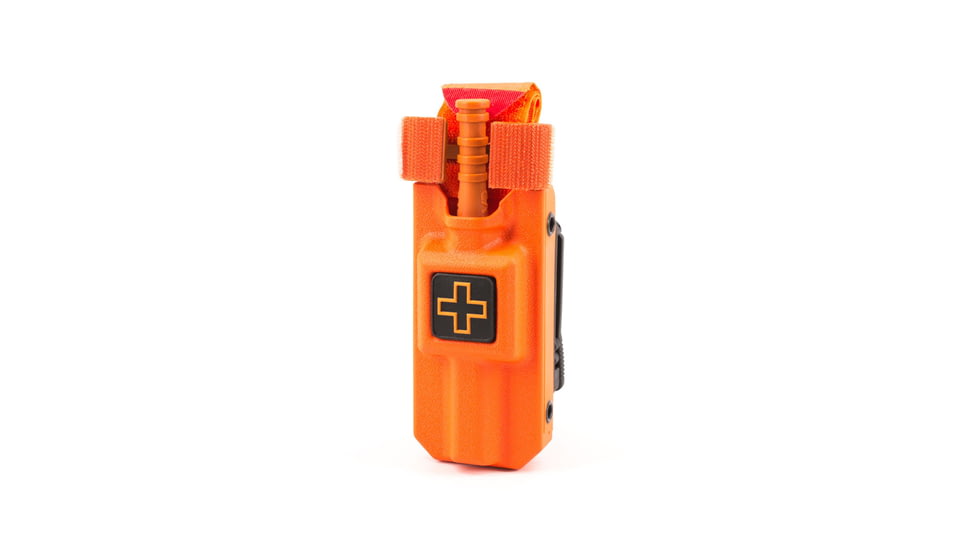 Eleven 10 Rigid TQ Case For C-A-T Gen 7, TekLok Belt Attachment, Plain, Rescue Orange, E10-3021B-ORG