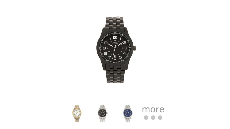 Elevon Elevon Garrison Bracelet Watch, Black, Gold/white, Silver/Black, Silver/blue, Silver/Green, Silver/White