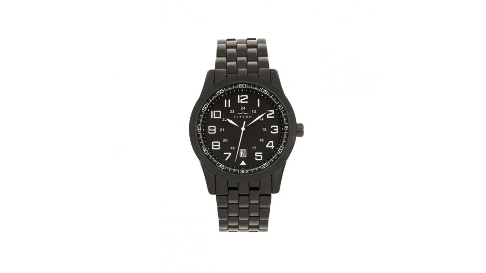 Elevon Garrison Bracelet Watch W/Date, Black, ELE105-6