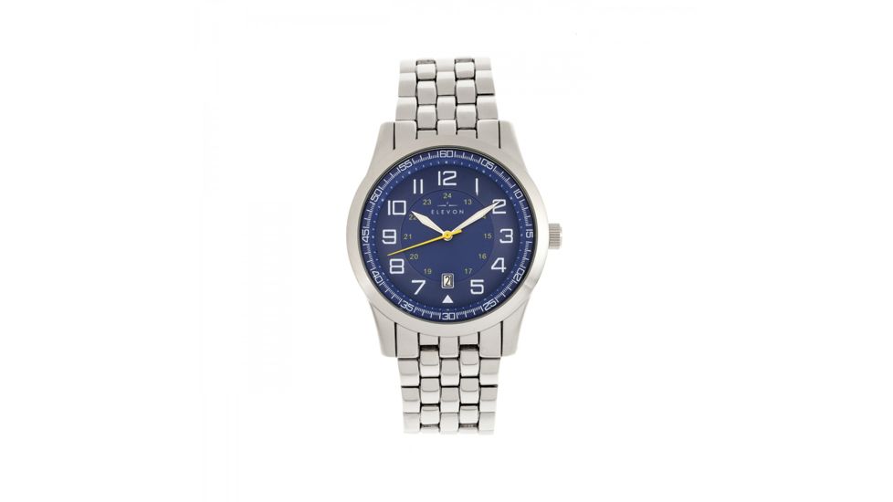 Elevon Garrison Bracelet Watch W/Date, Silver/Blue, ELE105-4