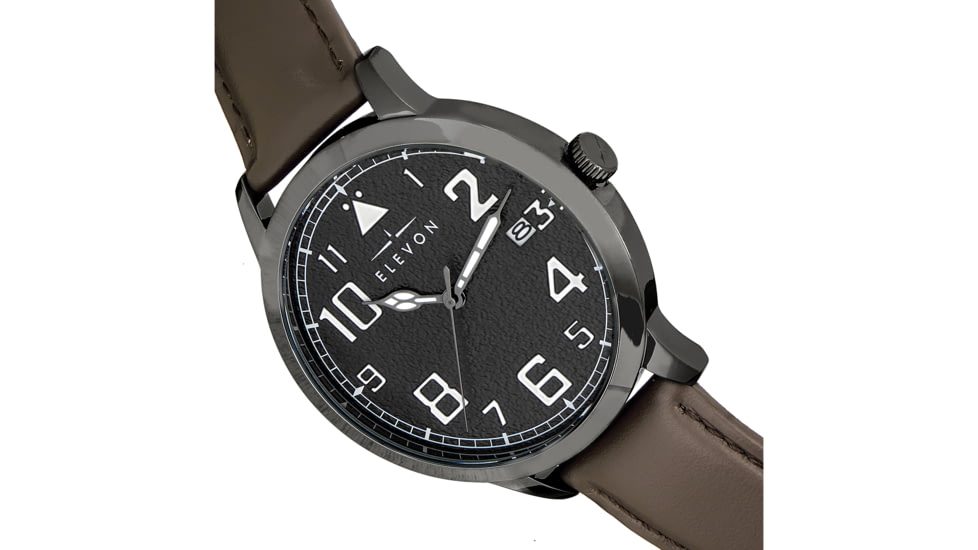 Elevon Sabre Watch w/Date - Mens, Black/Brown, One Size, ELE121-5