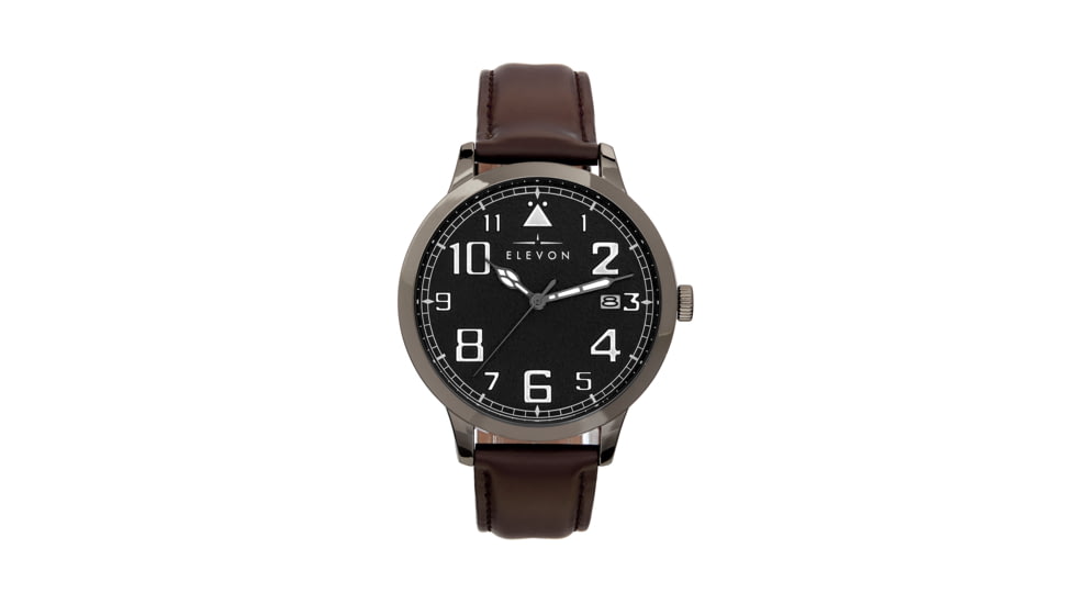 Elevon Sabre Watch w/Date - Mens, Black/Brown, One Size, ELE121-5