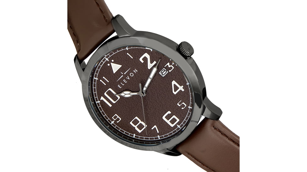 Elevon Sabre Watch w/Date - Mens, Goldenrod/Brown, One Size, ELE121-6