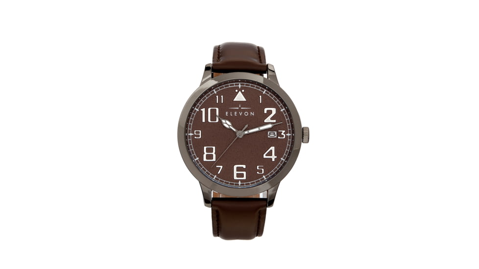 Elevon Sabre Watch w/Date - Mens, Goldenrod/Brown, One Size, ELE121-6