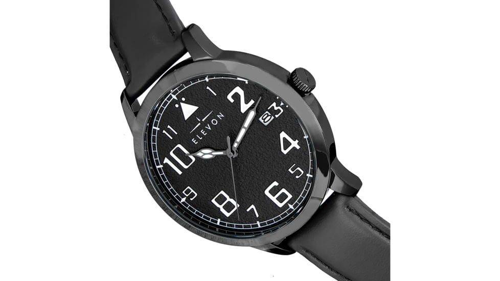 Elevon Sabre Watch w/Date - Mens, Gunmetal/Black/Black, One Size, ELE121-4