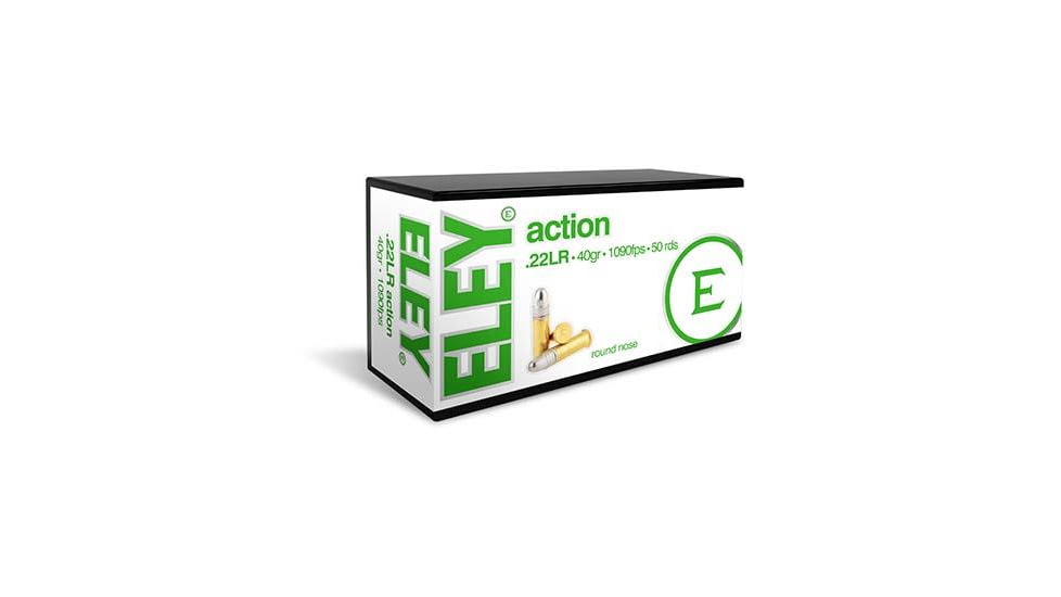 Eley Ammunition Eley Action Rimfire Ammo .22 LR 40gr RN 1090 fps 50/ct, EQ03200