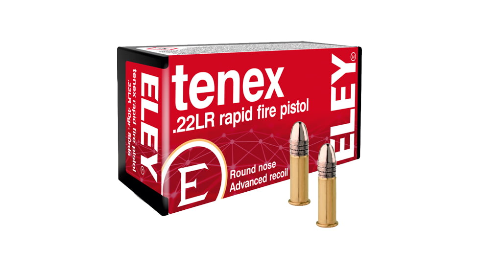 Eley Ammunition Eley Tenex Rapid Fire Pistol 22lr 40gr Rn 50rd 100bx/cs