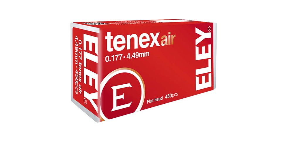 Eley Ammunition .177 Caliber 4.49mm 8.2 Grain Flat Head Pellets, 450 Pack, 46110