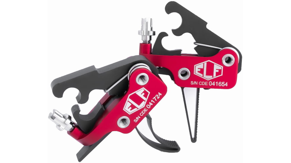 Elftmann Tactical Elf Match Pro Trigger with Threaded Mounting System, Straight Finger Adj Curved, 2.75-4lbs Pull Weight, MATCH PRO-S FA