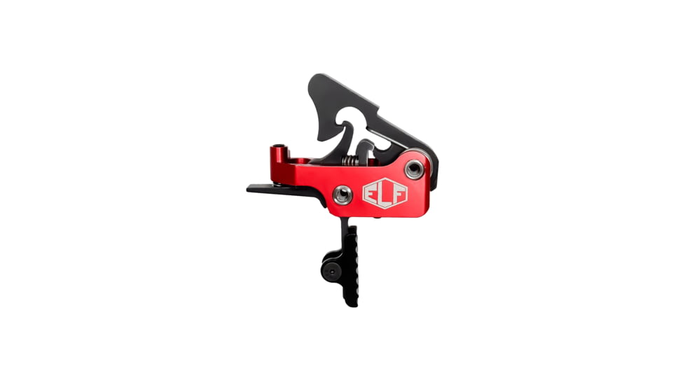 Elftmann Tactical Apex Pro AR-15 Straight Adjustable Trigger, Black Shoe, Anodized, Red, APEXPROBS
