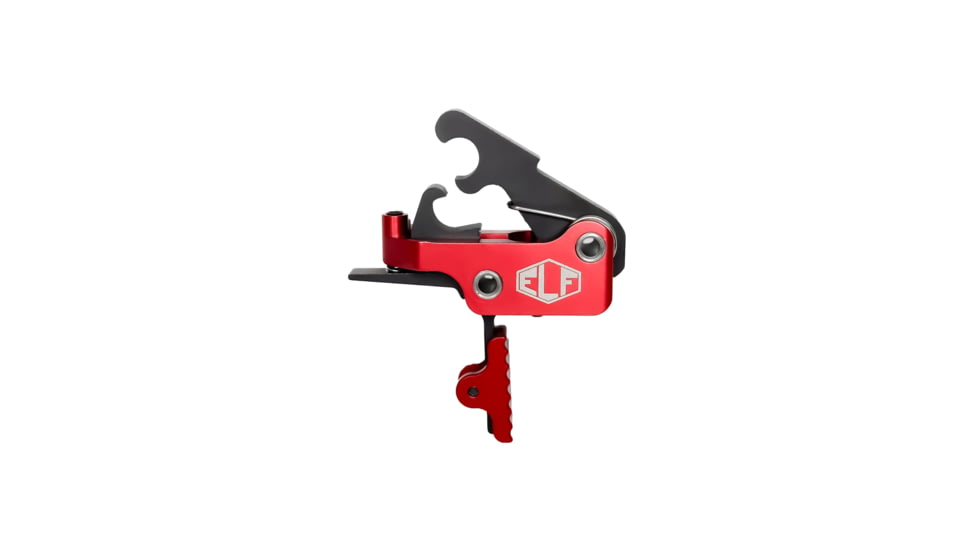 Elftmann Tactical SE AR-15 Straight Adjustable Trigger, Red Shoe, Anodized, Red, SERS