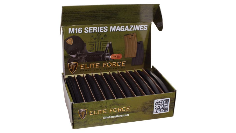 Elite Force 140rd MID-CAP Magazine,Black,Pack of 10 2279066
