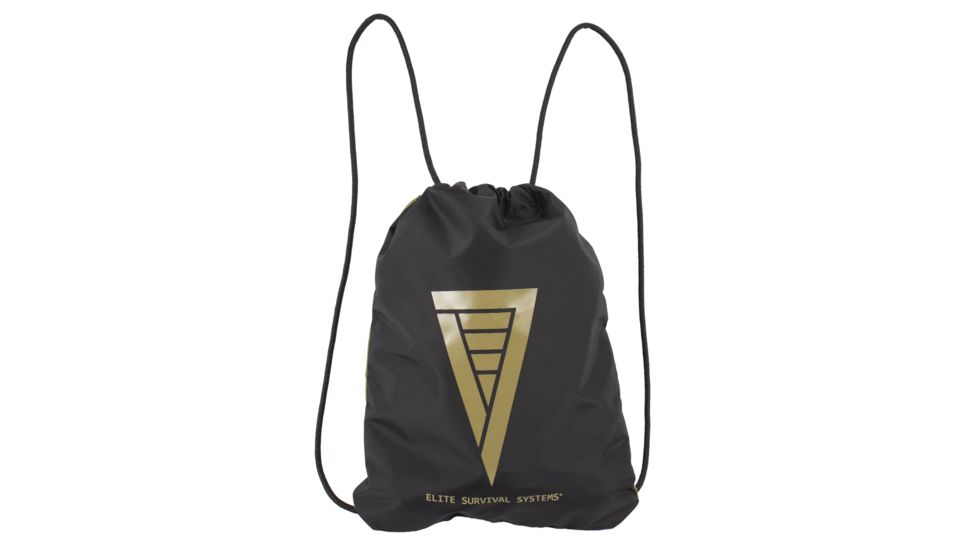 Elite Survival Systems Elite Drawstring Cinch Pack, Black/Tan EDCP-T