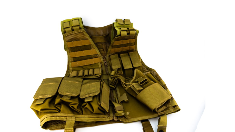 Elite Survival Systems MVP Commandant Tactical Holster Vest, Right Hand Holster, Coyote Tan MVP020103-T