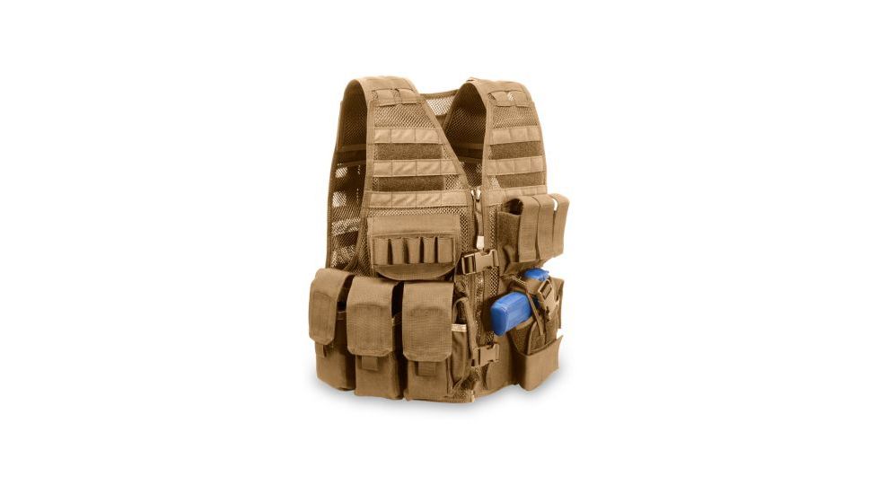 Elite Survival Systems MVP Commandant Tactical Holster Vest, Right Hand Holster, Coyote Tan MVP020103-T