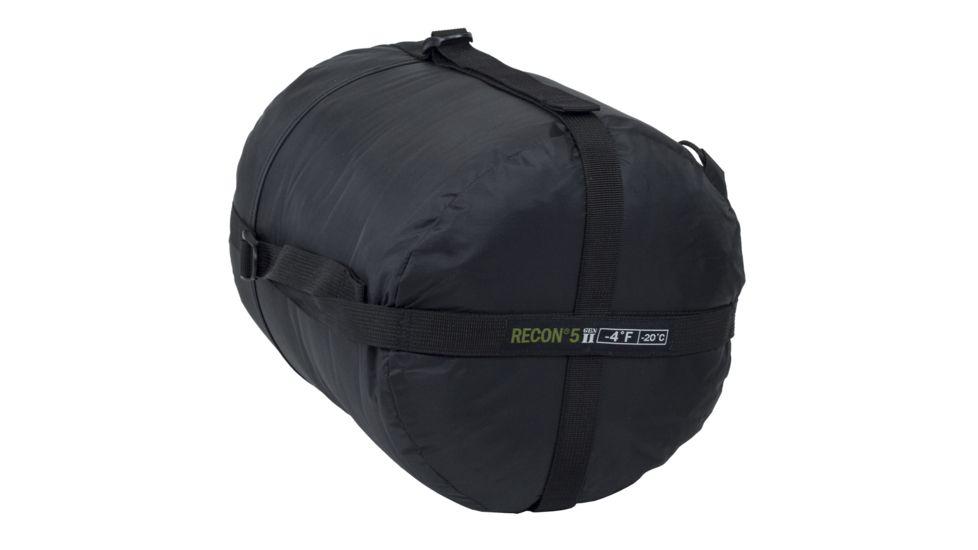 Elite Survival Systems Recon 5 Sleeping Bag, Black, Rated to -4 Degrees Fahrenheit, RECON5-B