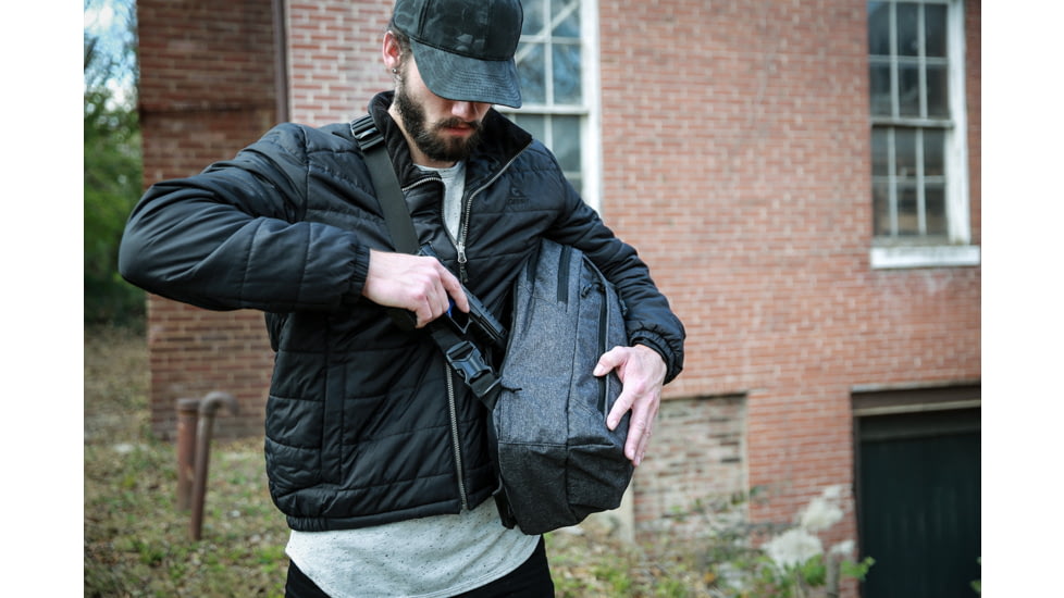 Elite Survival Systems Smokescreen CCW Slingpack w/Armor Panel, Black, 7720-G3-B-A