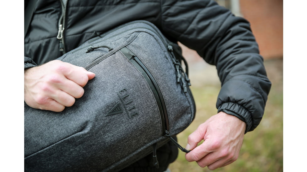 Elite Survival Systems Smokescreen CCW Slingpack w/Armor Panel, Black, 7720-G3-B-A