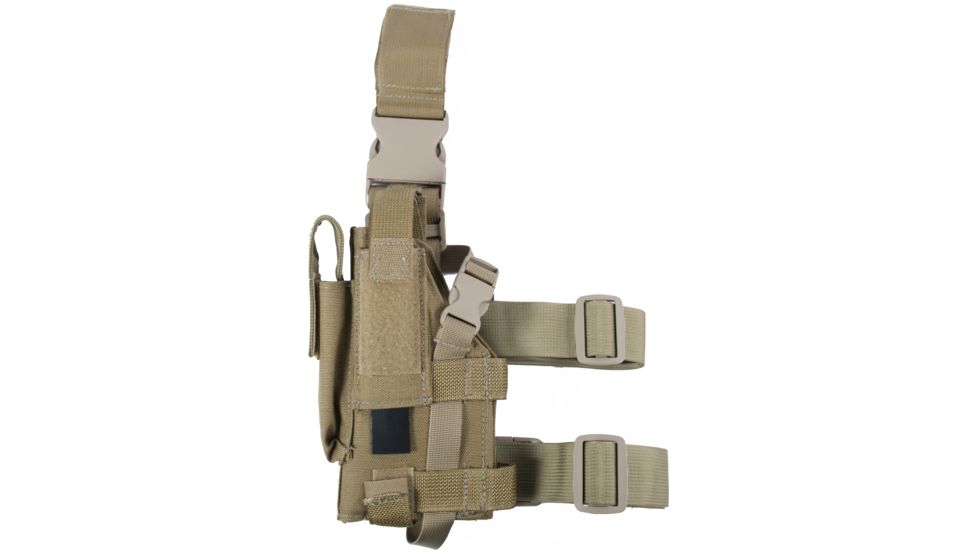 Elite Survival Systems Tactical Thigh Holster w/ Light Left Hand, Coyote Tan 7676-T-LH