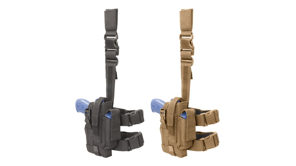 Elite Survival Systems Tactical Thigh Holster, Black, Tan