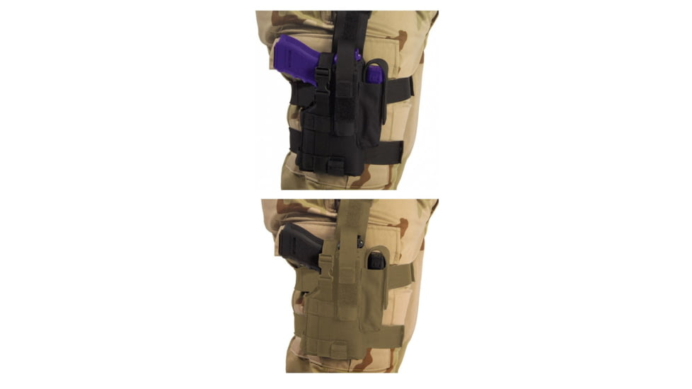 Elite Survival Systems Tactical Thigh Holster System w/ Light, Black, Tan