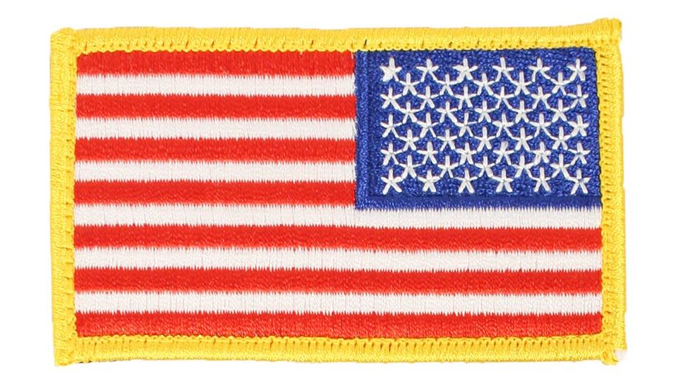 Elite Survival Systems US Flag Patches - Reverse Orientation, Full Color, 3.5in x 2in ID-US-102